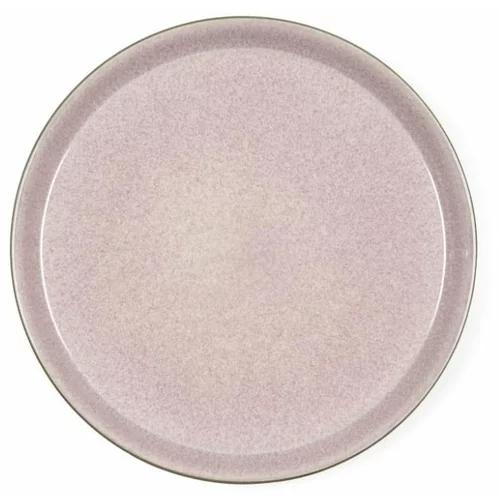 Bitz pudrasto ružičasti plitki tanjur od kamenine Mensa, promjer 27 cm
