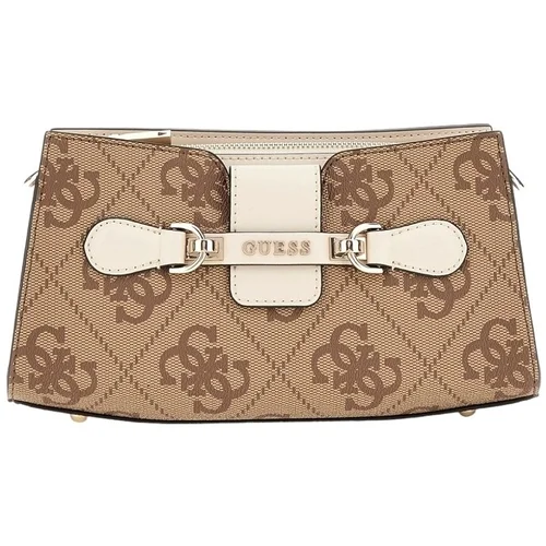 Guess Ročne torbice NOLANA CROSSBODY TOP ZIP Bež