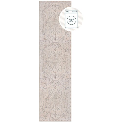 Flair Rugs Kremno bel pralen tekač 60x230 cm Teo Traditional – Cene