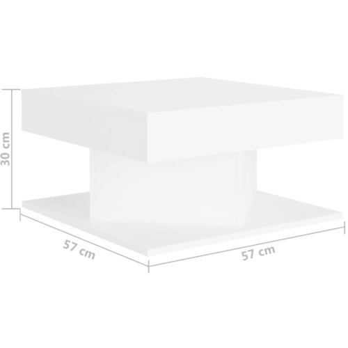  Stolić za kavu bijeli 57 x 57 x 30 cm od konstruiranog drva Slike