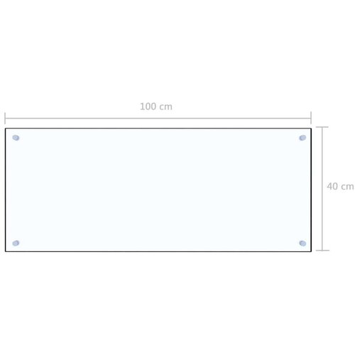 VidaXL kuhinjska za&amp;scaron;tita od prskanja prozirna 100x40 cm kaljeno staklo Slike