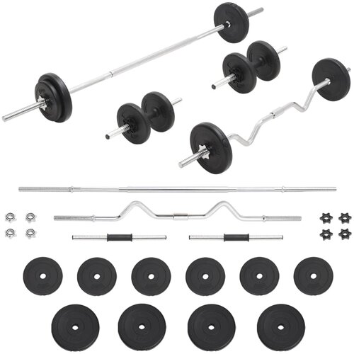  Set dvoručnih i jednoručnih utega 30 kg Cene
