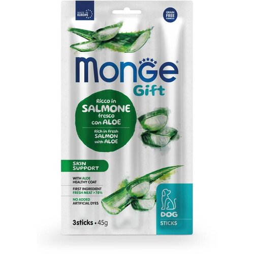 Monge Sticks Skin support Poslastica za pse, Losos sa alojom, 45g Cene