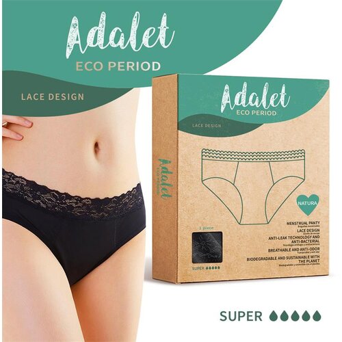 Adalet Eco Period Natura Menstrual Panty Super Black XXL Cijene