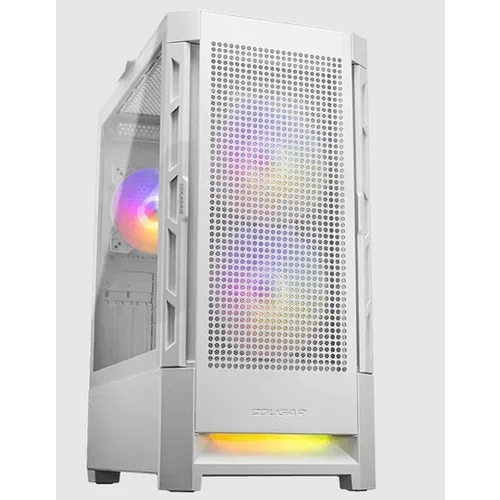 Cougar | Duoface Pro RGB White | PC Case | Mid Tower / TG & Airflow Front Panel / 4 x ARGB Fans / TG Left Panel