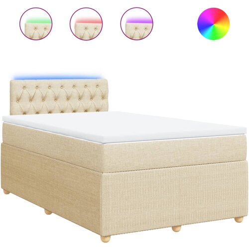 Maison Chic Box spring postelja - Vzmetna postelja z vzmetnico krem 120x200 cm blago SL10440, (21885773) Cene