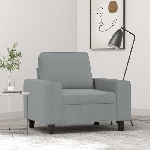The Living Store Fotelj svetlo siv 60 cm blago - Fotelj, (21836556) Cene