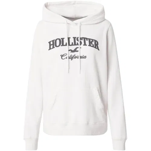 Hollister Sweater majica antracit siva / pastelno roza