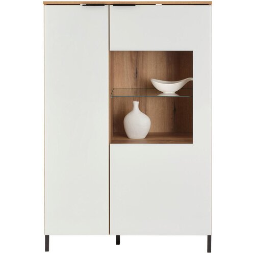 Lesnina XXXL Highboard Austin 90 cm, bela, barve hrasta Cene