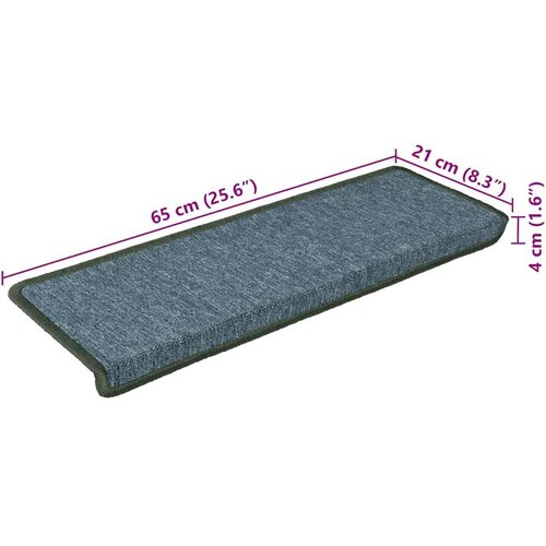  Otirači za stepenice 30 kom 65x21x4 cm zeleni Slike
