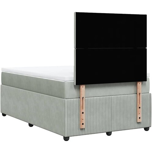 Box spring krevet s madracem svjetlosivi 120x200 cm bar&amp;scaron;unasti Slike