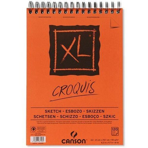 Canson Skicirka spirala XL Croquis A4 90 g, 120 listna, (22005504) Cene
