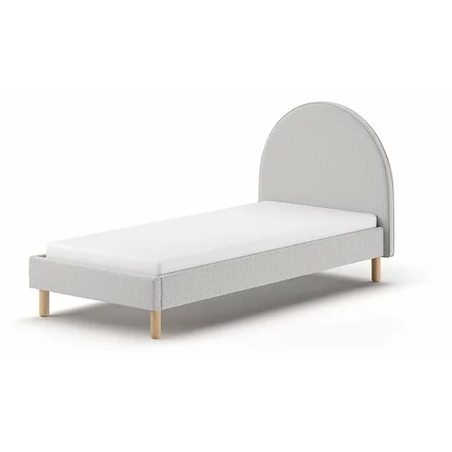 Vipack Siva oblazinjena postelja z letvenim dnom 90x200 cm MOON –