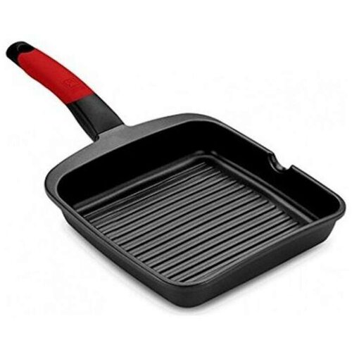  Rebrasta tava za pečenje BRA A411428 (28 x 28 cm) Crvena Cijene