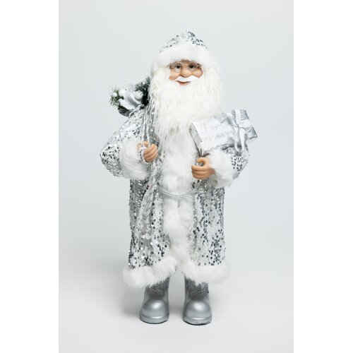 AMC HOME Novogodi&amp;scaron;nja figura Deda Mraz, 60cm, Srebrni Slike