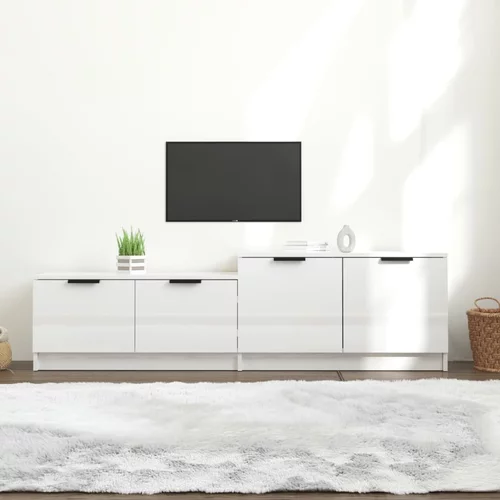 TV ormarić sjajni bijeli 158,5x36x45 cm konstruirano drvo