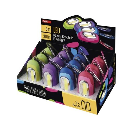  LED obesek/svetilka COB, 30 lm, 2× AAA, 12 kos, display box 12/1 Cene