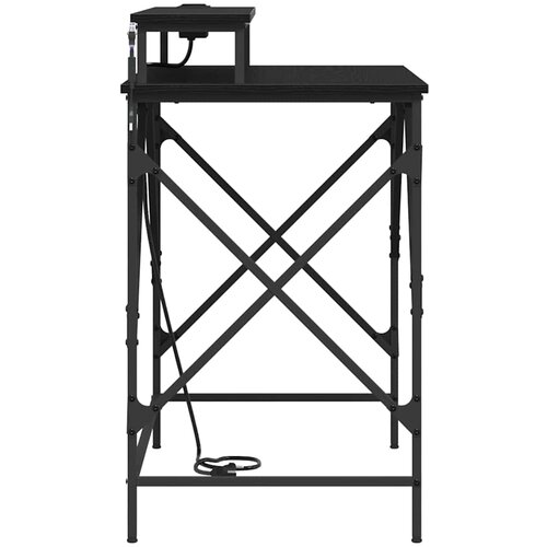  Stol s policom Crni hrast 100 x 50 x 86,5 cm Konstruirano drvo Slike