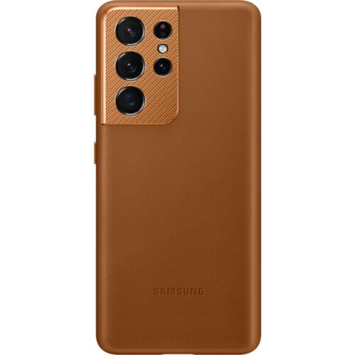 Samsung original usnjen ovitek EF-VG998LAE za SAMSUNG Galaxy S21 Ultra G998 - zaščita zadnjega dela - rjav Cene