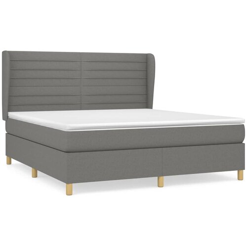 Maison Chic Box spring postelja - Vzmetna postelja z vzmetnico temno siva 180x200 cm blago SL20786, (21892895) Cene