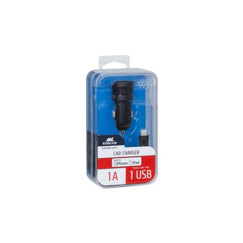 Rivacase Avtomobilski polnilec RivaPower VA4215 BD2 EN (1xUSB / 1A) z MFi Lightning kablom, črn Cene