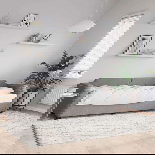  Dnevni krevet s madracem smeđesivi 100 x 200 cm od tkanine Cijene