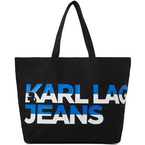 KARL LAGERFELD JEANS Shopper torba plava / crna / bijela
