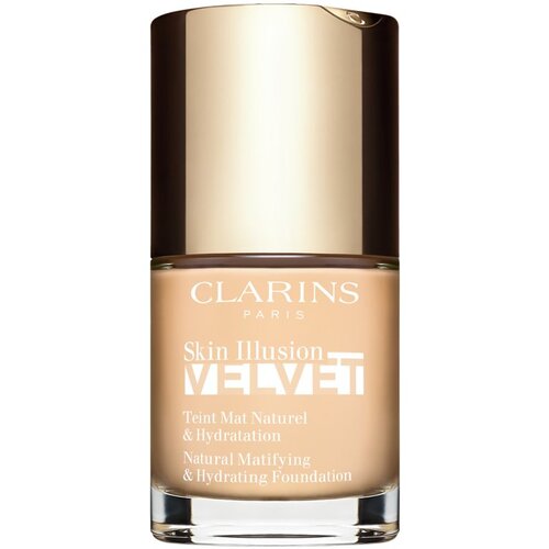 Clarins Skin Illusion Velvet tekoči puder z mat finišem z hranilnim učinkom odtenek 100.3N 30 ml Cene