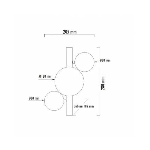 Vesta 599 ZIDNA LAMPA 3*G9 CRNA Cene