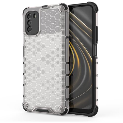  Honeycomb pancirna futrola sa silikonskim okvirom za Xiaomi Poco M3/Redmi 9T - Prozirna KP10288 Cene