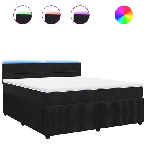 Maison Chic Box spring postelja - Vzmetna postelja z vzmetnico črna 200x200 cm žamet SL23422, (21880363) Slike