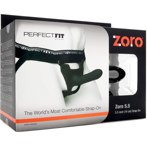 Perfect Fit ZORO 5.5 pritrdljiv dildo (14 cm) - črn Cene