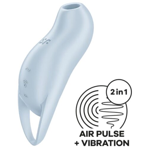 SATISFYER AIR PULSE SATISFYER - POCKET PRO 1 CLITORIS STIMULATOR LIGHT BLUE Cene