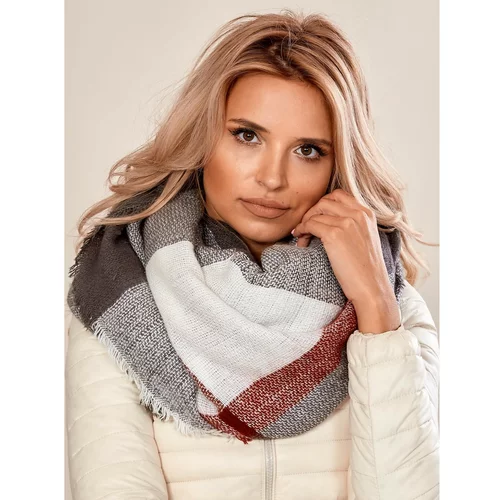 Fashion Hunters Women's burgundy knitted scarf