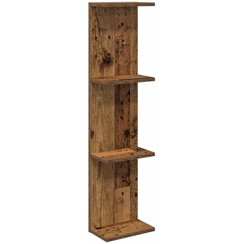 vidaXL Zidna polica Staro drvo 25 x 15 x 100 cm Konstruirano drvo - Staro drvo 1 25 x 15 x 100 cm (4 etaže) Cene