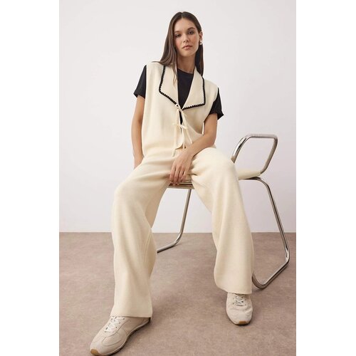 TRENDYOLMILLA ženski set top-pantalone Twoaw26Au00116, Krem Cene