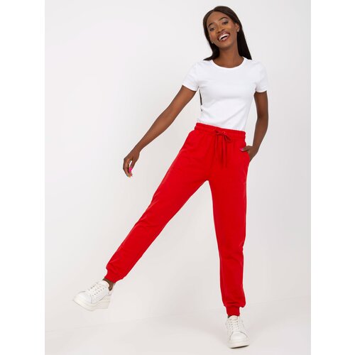 BASIC Feel Good Red sweatpants tied at the waist Cene