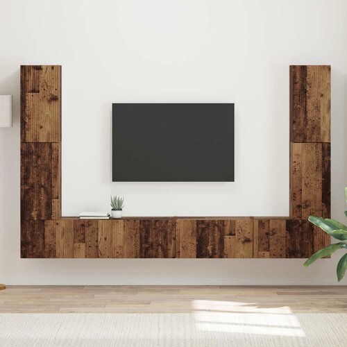  Set TV komoda 8 pcs Staro drvo Konstruirano drvo Cijene