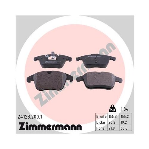 ZIMMERMANN zavorne ploščice prednje ford 24123.200.1 Cene