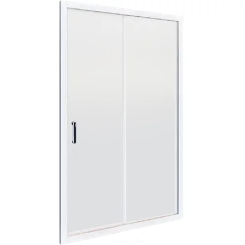 Armal tuš vrata drsna DOMINO 140X200, beli profili, mat steklo, 6mm