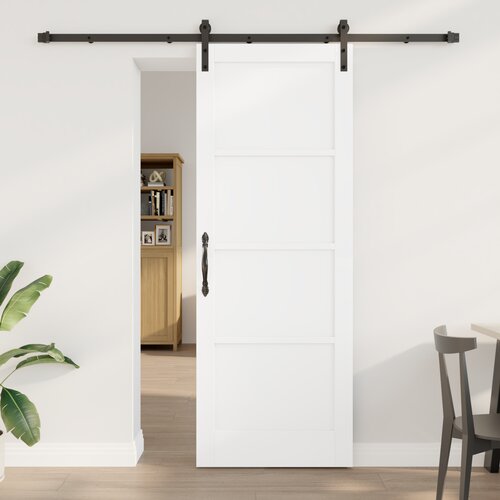 VidaXL drsna vrata z opremo Komplet bela 78x211 cm trda borovina Slike