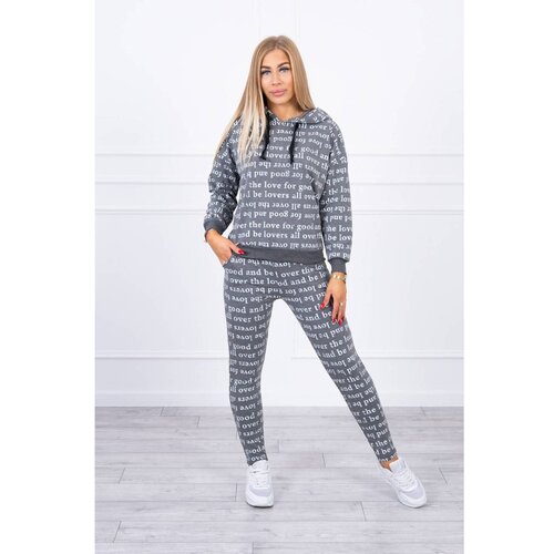 Kesi Set with print graphite Slike