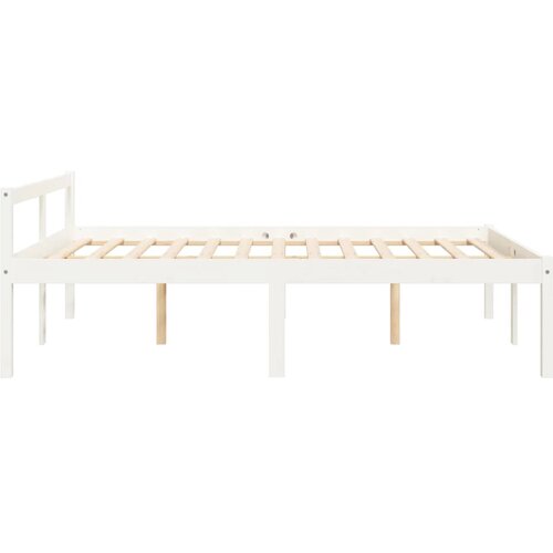  Krevet za starije osobe bijeli 140 x 200 cm od masivne borovine Slike