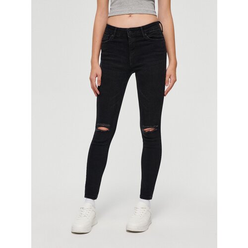 House - Skinny traperice s push-up efektom - Crna Slike