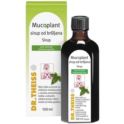 Dr. Theiss sirup za produktivni ka&amp;scaron;alj mucoplant, br&amp;scaron;ljan, 100ml Slike
