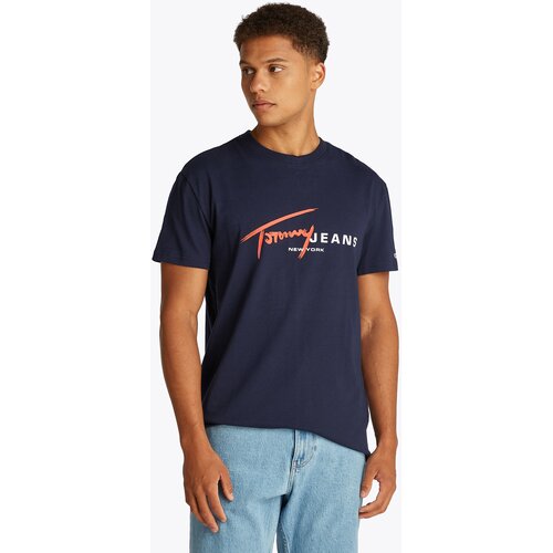 Tommy Jeans Mu&amp;scaron;ka Majica Kratkih Rukava Plava Slike