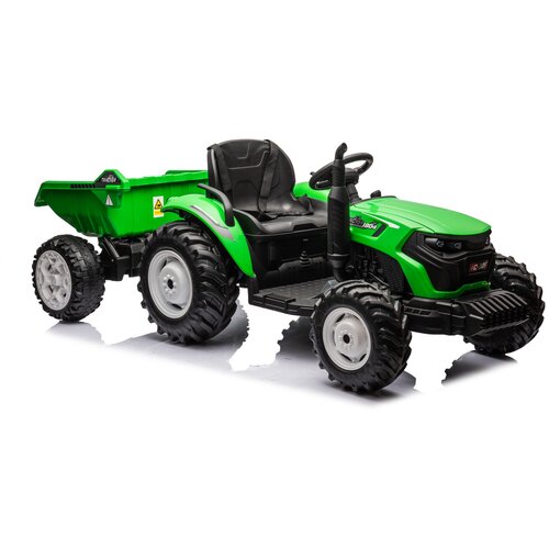 Traktor na akumulator s prikolicom HC-306 24V - zeleni Slike