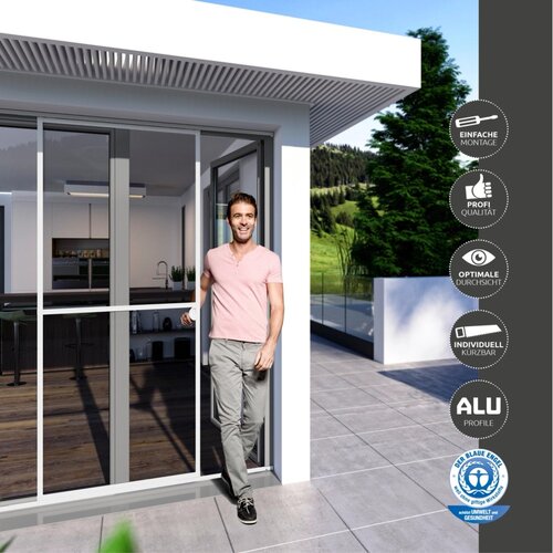 Windhager drsna vrata z mrežo proti mrčesu expert bela 120 cm x 240 cm Slike