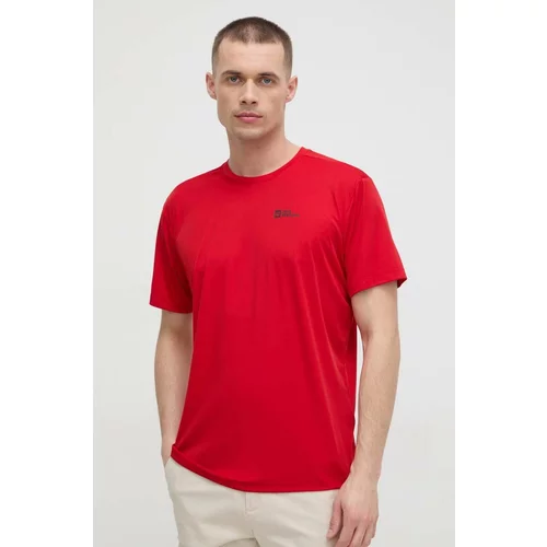 Jack Wolfskin Športna kratka majica Tech rdeča barva