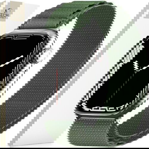 TECH-PROTECT NYLON PRO PA&amp;Scaron;KI ZA APPLE WATCH 4 5 6 7 8 9 SE ULTRA GREEN, (22069453) Slike